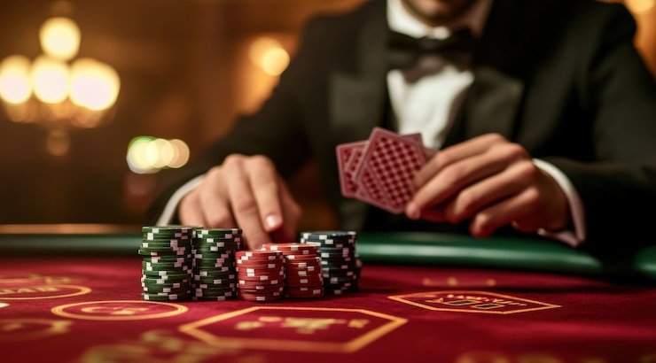 ligaidola live-dealer studio with HD multi-camera setup, professional dealers, and real-time broadcast